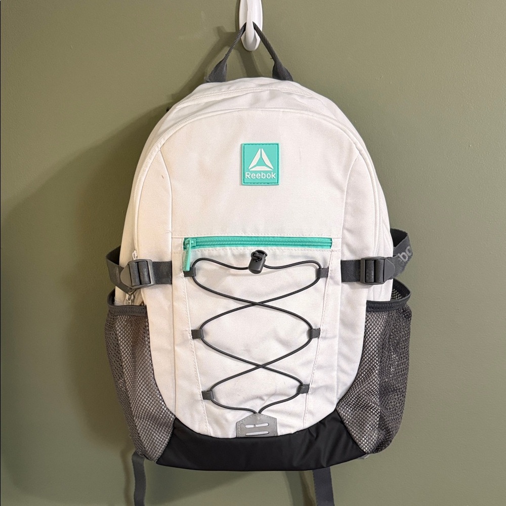 Reebok White and Charcoal Backpack